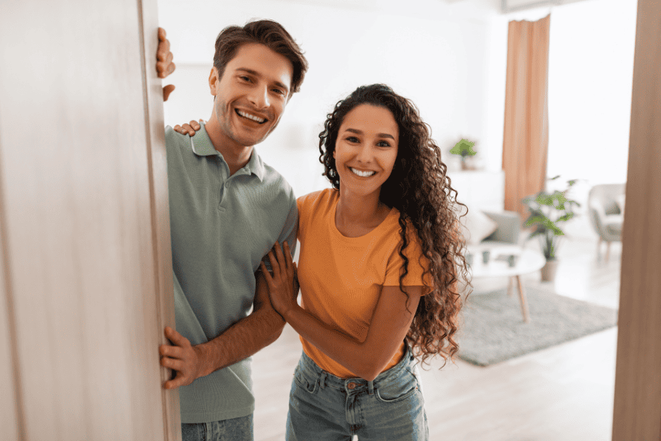 couple in modern apartment