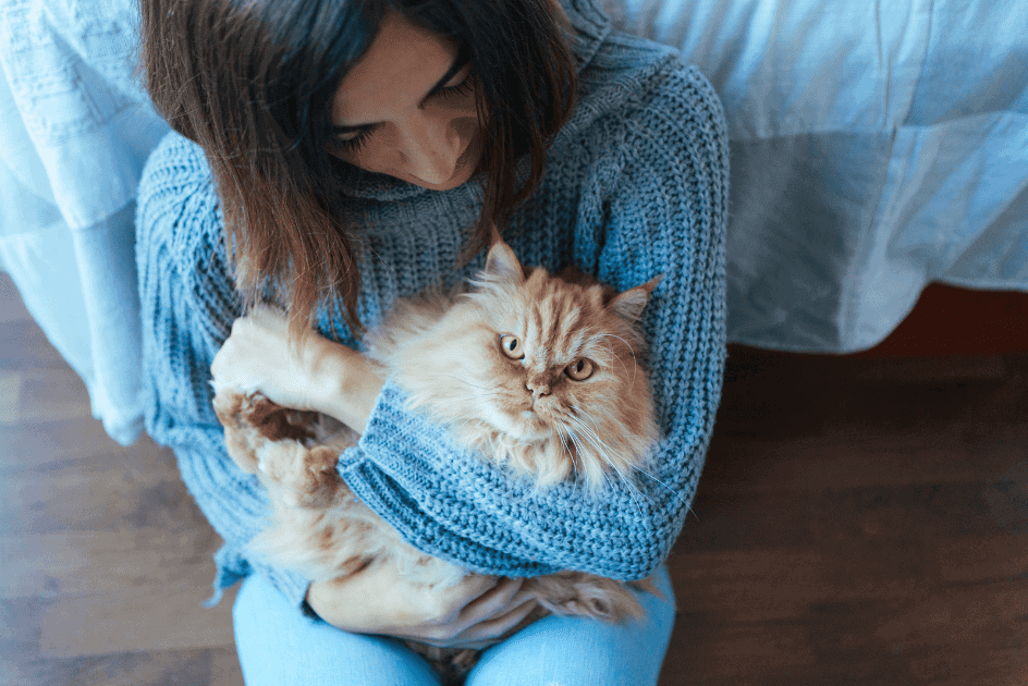 cat and owner