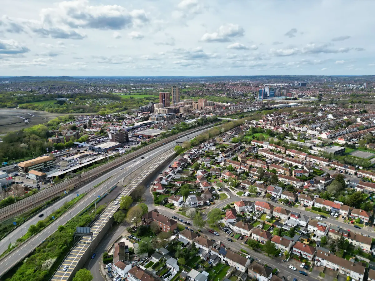 Brent Cross Town development with new parks and homes in north-west London